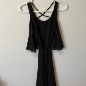 Black chiffon dress